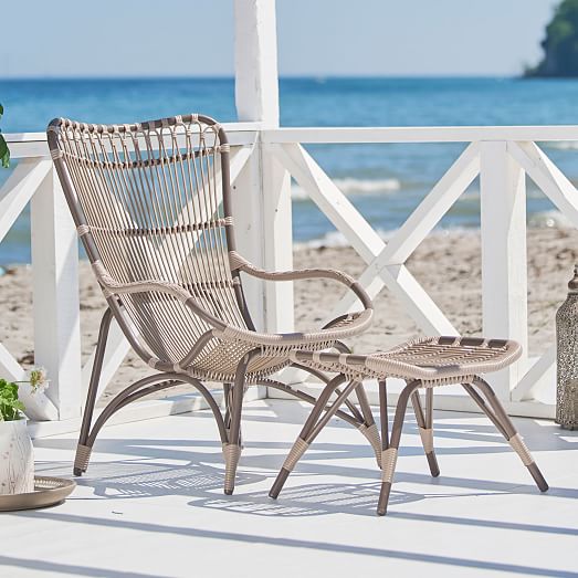 Alu-Rattan Foot Stool